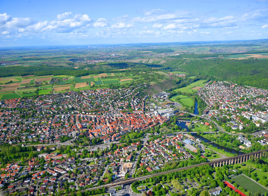 Startseite luft luftbild bietigheim bissingen ortsmitte altstadt richtung besigheim